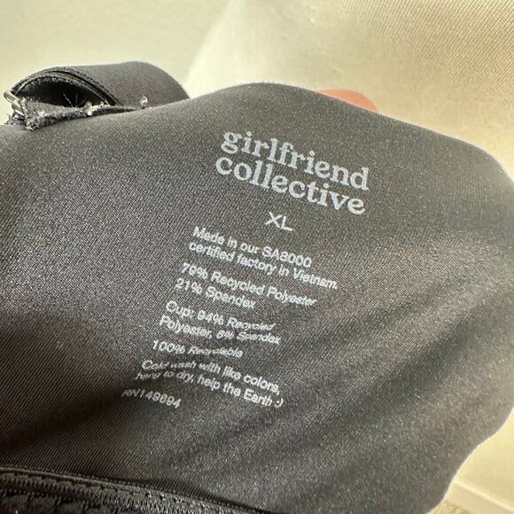 Girlfriend Collective Simone High Support Compression Sports Bra in Black XL - Picture 4 of 9